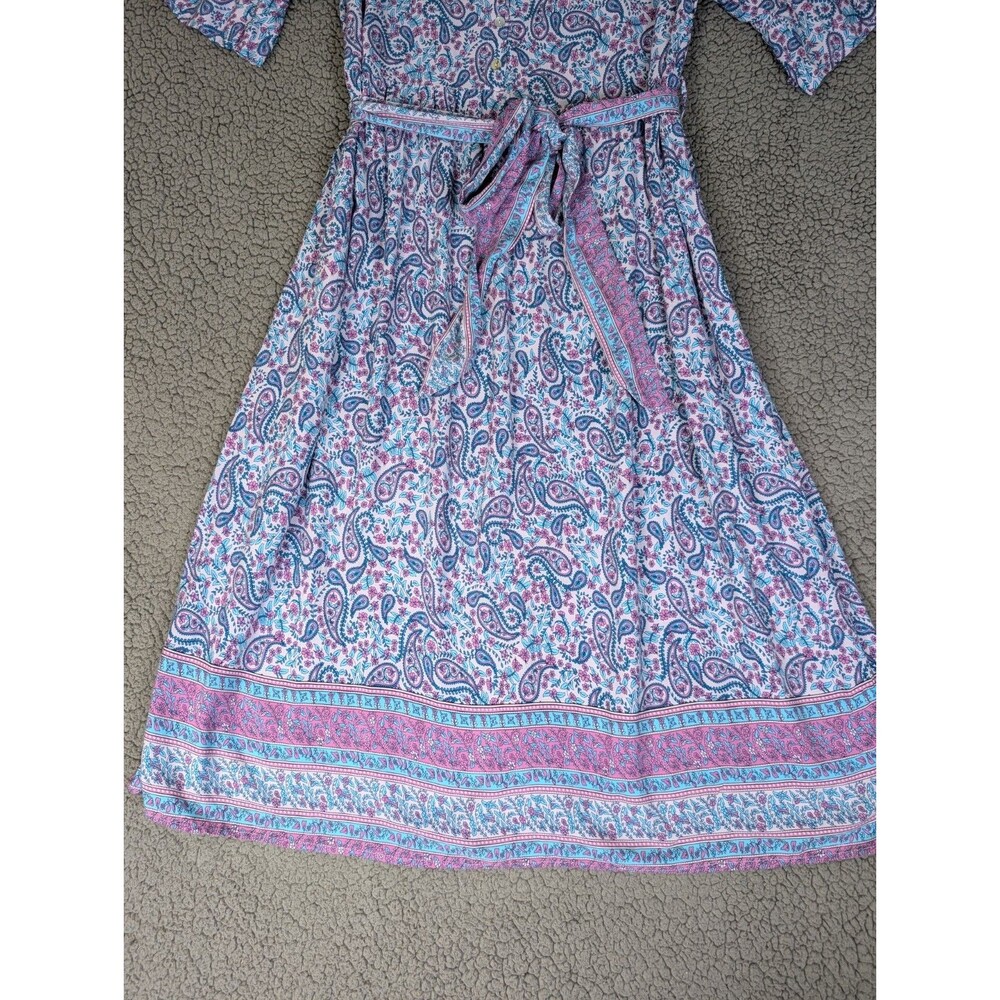 CHIC SOUL Dress XL / 1X Maxi Prairie Cottage Paisley Patchwork Boho See Desc - Picture 2 of 10